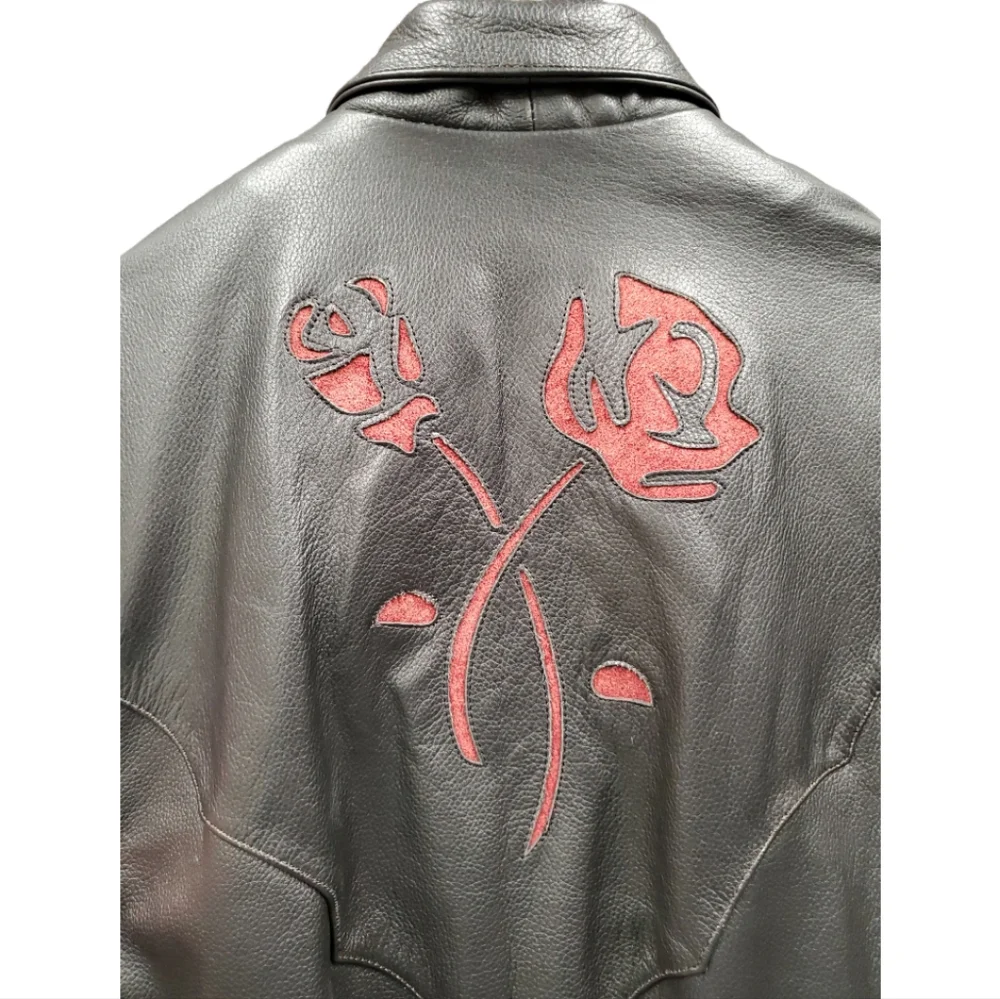 Jamin Leather Jacket w/inlays and Removable Liner Men's XXL Motorcycle Coat - Picture 5 of 10